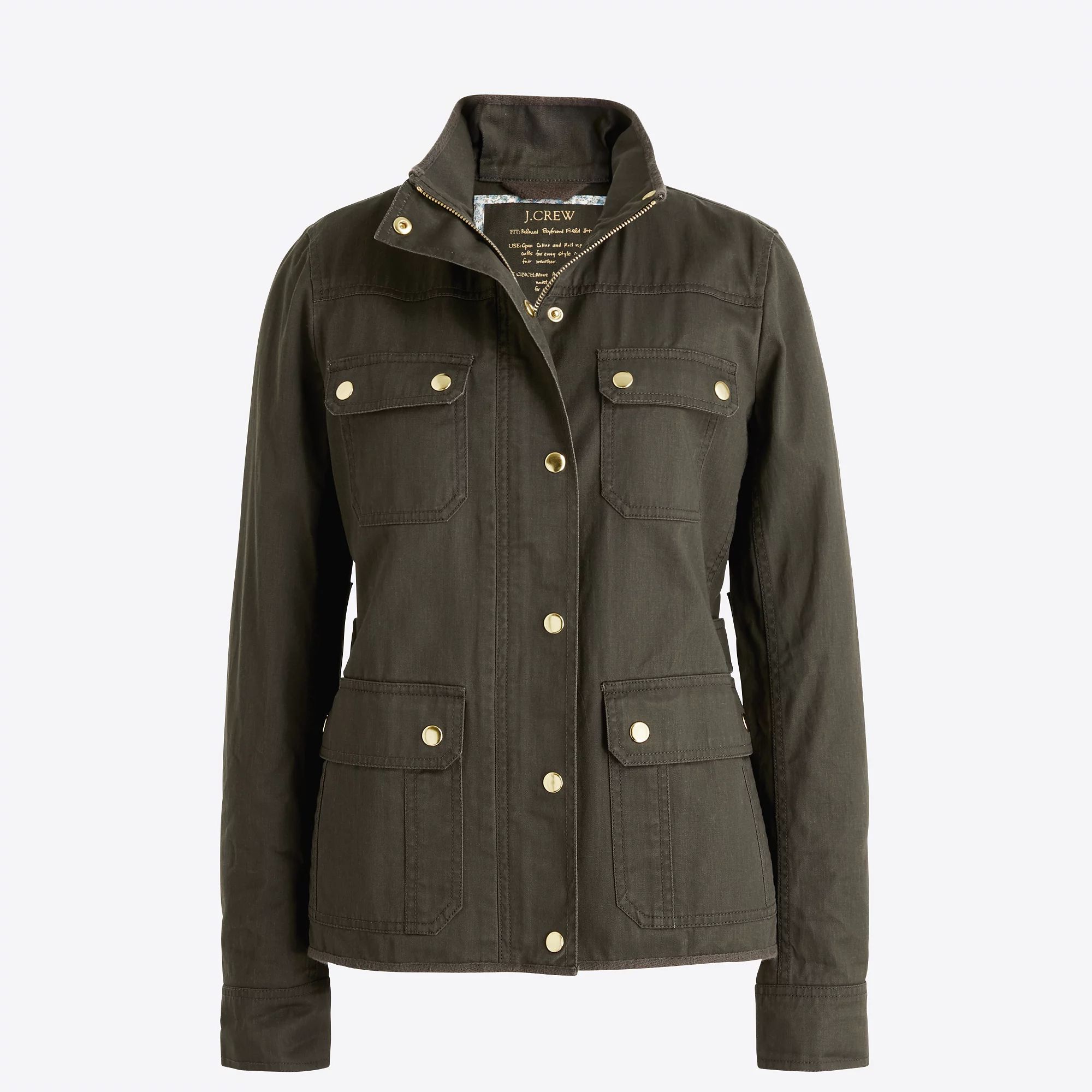 Resin-coated twill jacket | J.Crew Factory