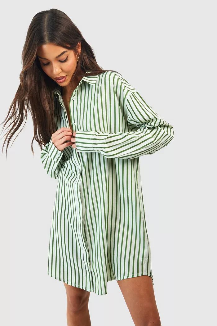 Stripe Shirt Dress | boohoo (US & Canada)