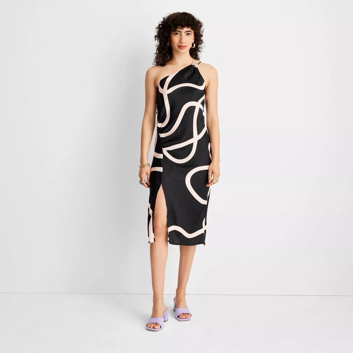 Women's One Shoulder Midi Slit Dress - Future Collective™ with Alani Noelle | Target