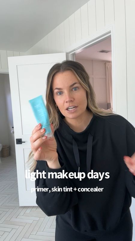 No makeup/makeup day! I’ve been breaking out more than normal, so I wanted to have light coverage + spf but didn’t want to feel like I have makeup on. My go to Tula makeup favs are their primer, skin tint & concealer. All of these also have skincare in them, so double bonus! Code BRITT gets 15% off 

Primer: color sunrise 
Skin Tint: color 09
Concealer: color 109