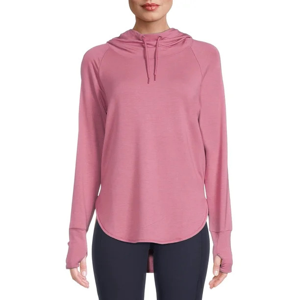Athletic Works Women's Athleisure Mock Neck Hoodie - Walmart.com | Walmart (US)