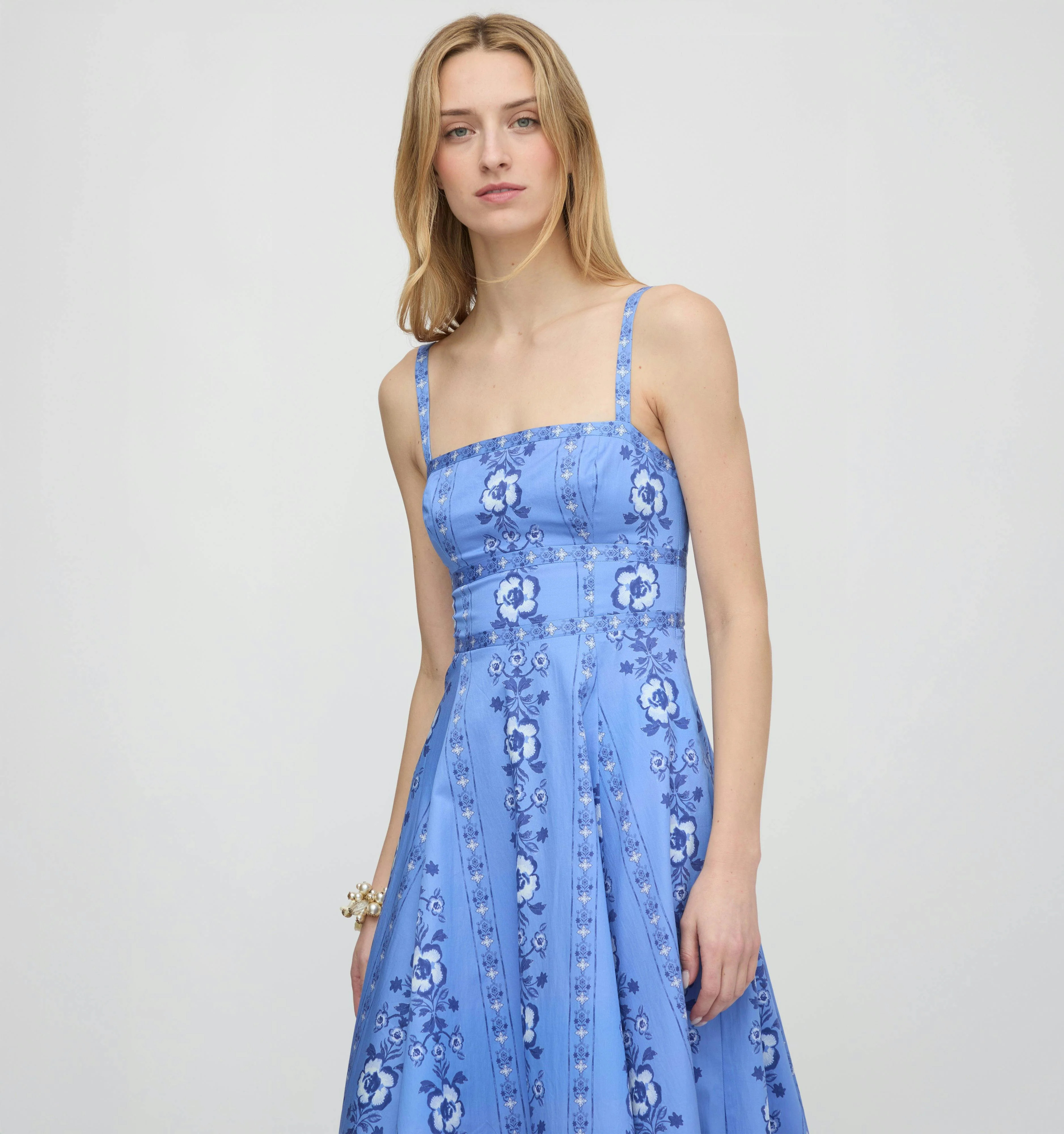 Hill House Home | The Margot Dress | Blue Arcadia Border | 3XS | Ceremonial Shop | Adult | Women's Clothing | Maisonette | Maisonette