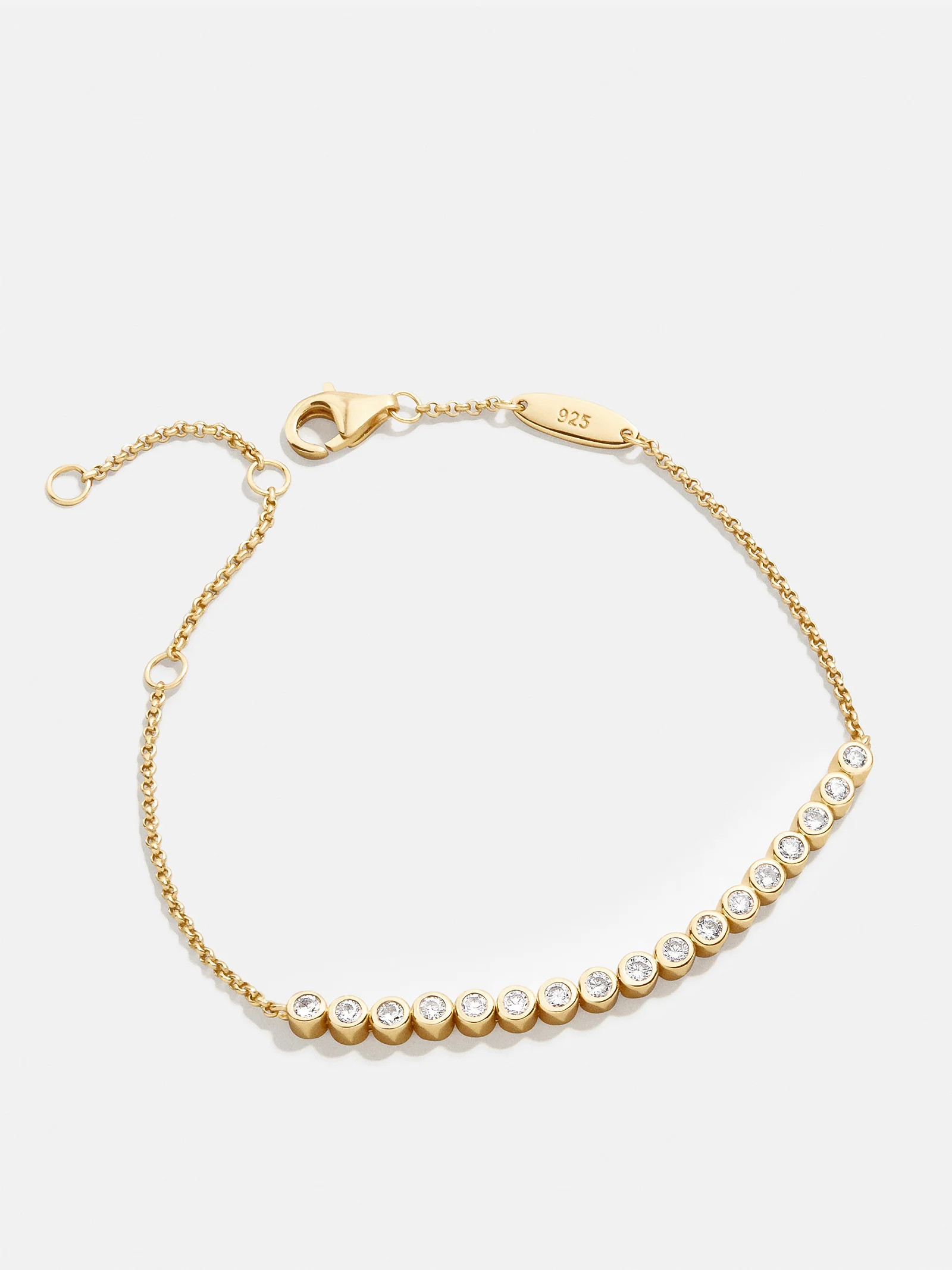 Sophie 18K Gold Tennis Bracelet - Clear/Gold | BaubleBar (US)
