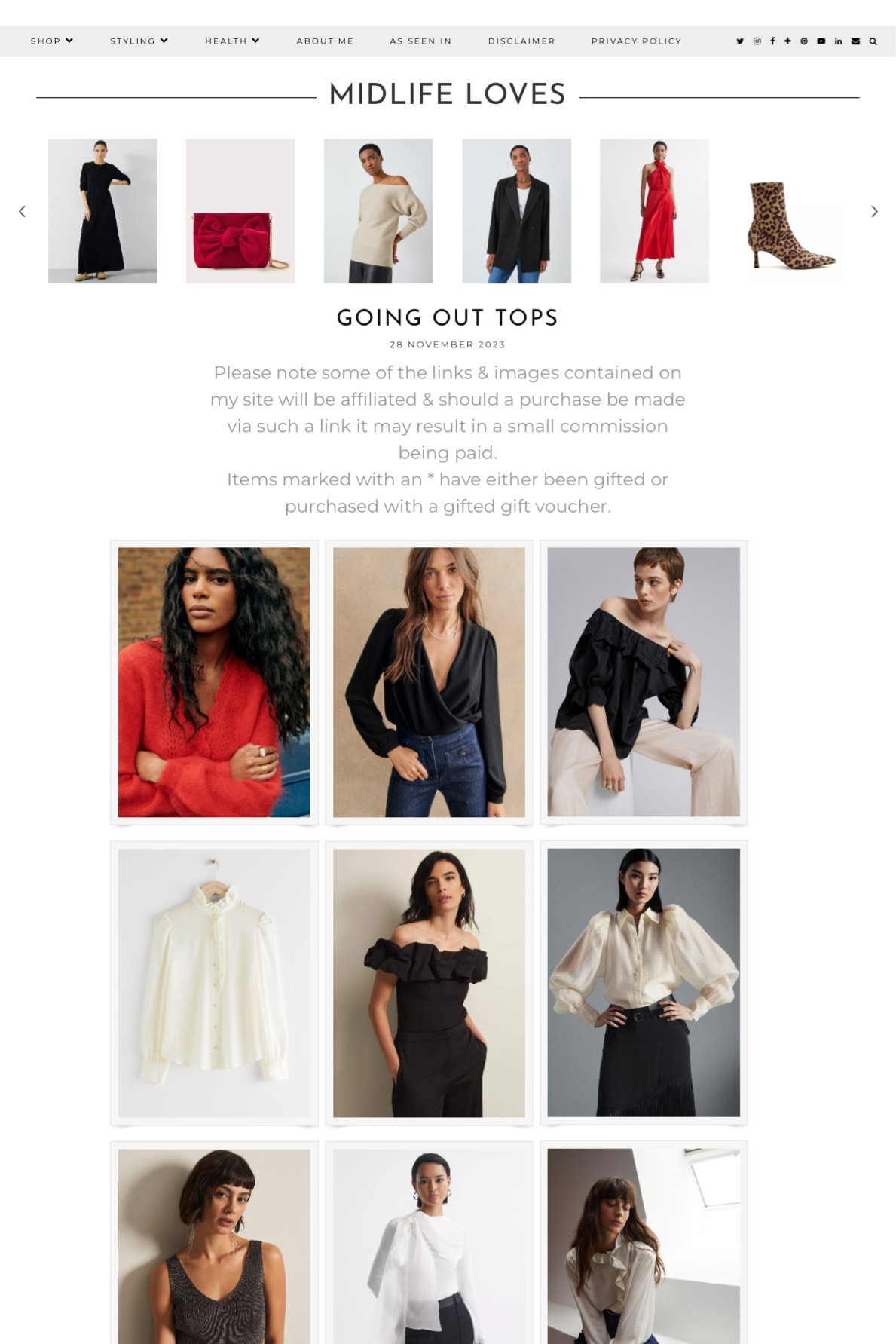 Going out tops perfect for the party season 
.
#partywear #blouse #top #timelessstyle #effortlessfashion #mymidlifefashion 

#LTKSeasonal #LTKover40 #LTKparties