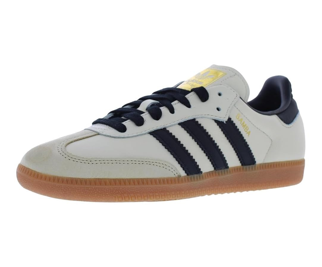 adidas Samba OG Womens Shoes Size 8, Color: Cream White/Core Black/Sand Strata | Amazon (US)