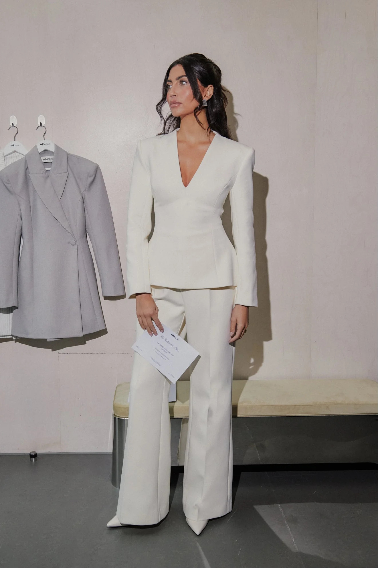 Cotton Mix Structured Trousers | Odd Muse