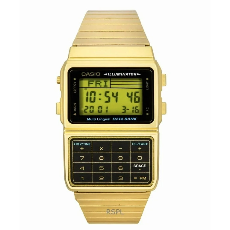 Men's Data Bank DBC611G-1 Digital Stainless-Steel Quartz Fashion Watch | Walmart (US)