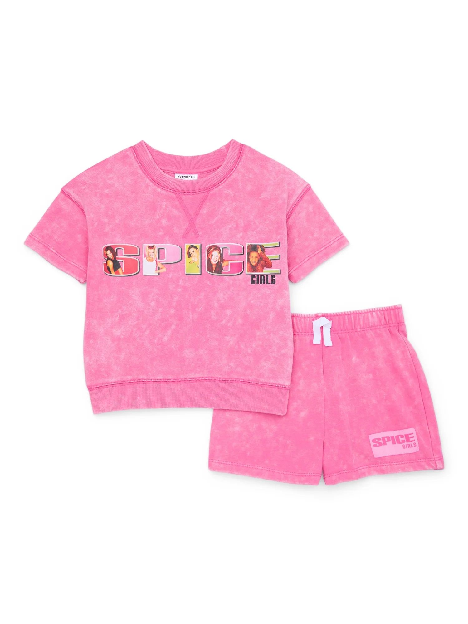 Spice Girls Toddler Girls Short-Sleeve Sweatshirt and Shorts Set, 2-Piece, Sizes 12M-5T - Walmart... | Walmart (US)