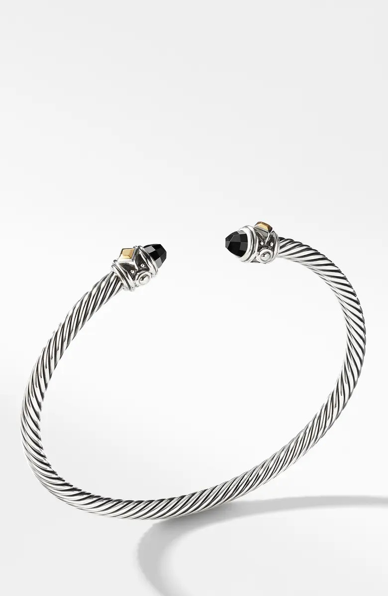 Renaissance® Classic Cable Bracelet in Sterling Silver with 18K Yellow Gold, 4mm | Nordstrom
