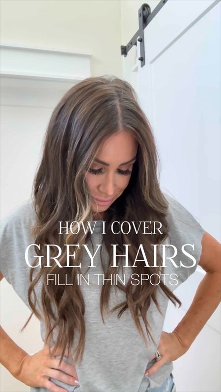 How I cover my grey hairs and fill in thinning spots. One of my favorite products …save 15% sitewide code KIM
I use color dark brown and go 10 weeks between coloring. 
Linking a few other go to hair and makeup products 
#liveloveblank grey hair coverage 
Tarte cosmetics
#

#LTKStyleTip #LTKBeauty #LTKOver40