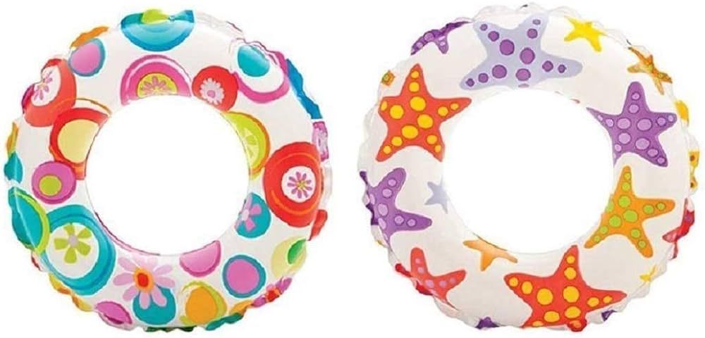 Intex - Recreation Lively Print Swim Ring, Summer Fun (Pack of 2 Assorted) | Amazon (US)