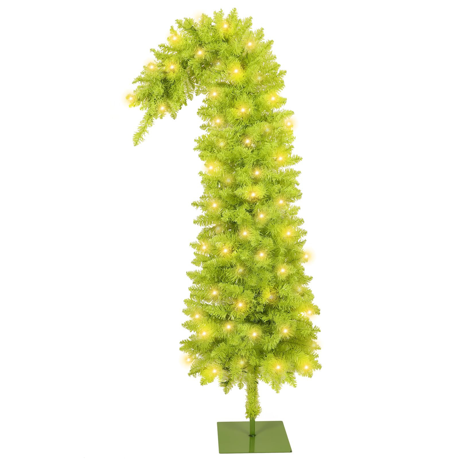 6Ft Whimsical Artificial Christmas Tree Holiday Decorations Grinchs Tree with Metal Stand for Hom... | Amazon (US)