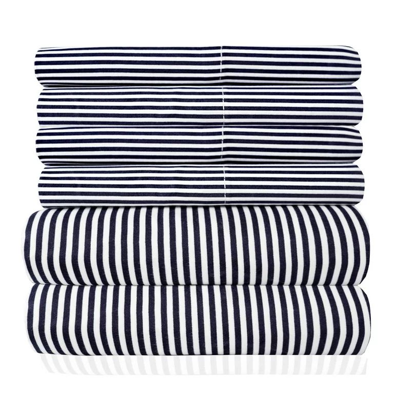 1500 Thread Count Egyptian Quality Extra Soft Deep Pocket Bedroom Classic Stripe Sheet Set | Walmart (US)
