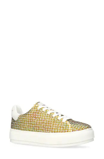 Kurt Geiger London Laney Crystal Platform Sneaker in Dark Beige at Nordstrom Rack, Size 5.5Us / 35.5Eu | Nordstrom Rack