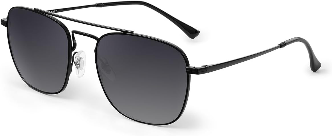 JIM HALO Retro Square Aviator Sunglasses Premium Glass Lens Men Women | Flat Metal Eyewear, Drivi... | Amazon (CA)
