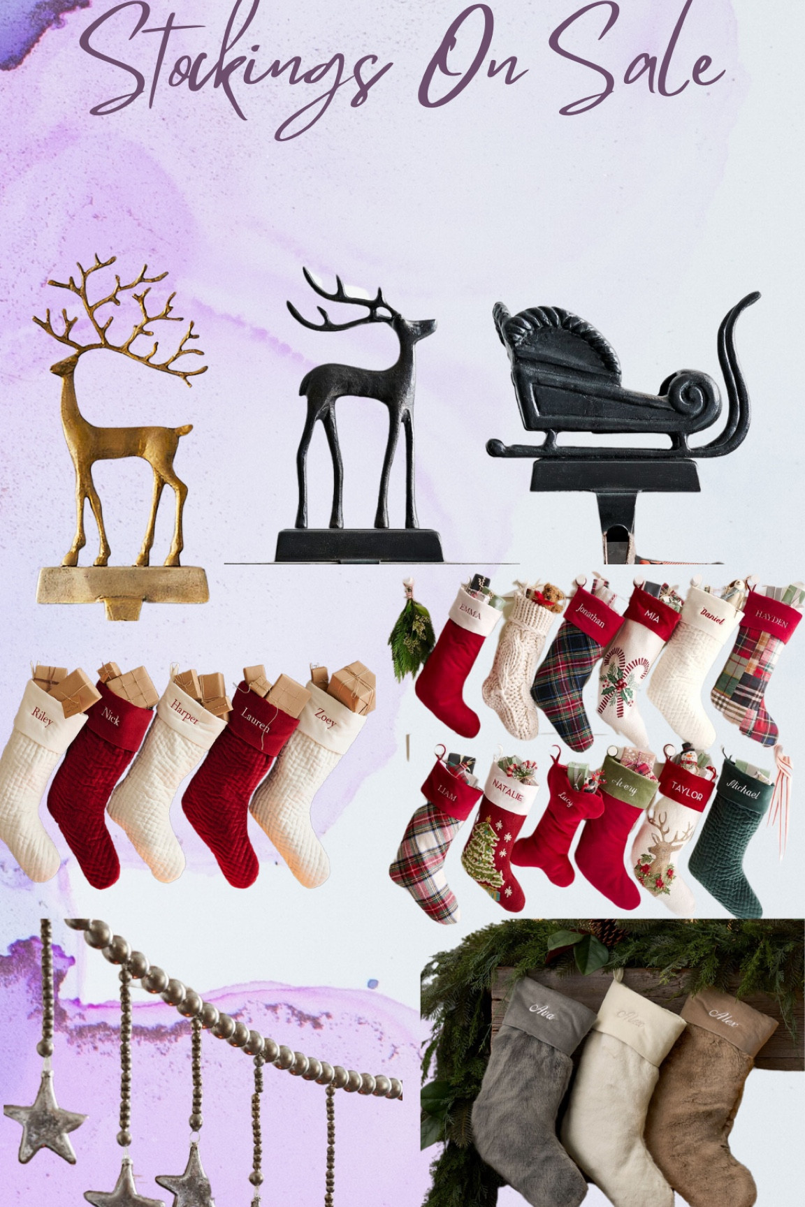 Everything you need for a picture perfect Christmas mantle. Elegant and coordinated stockings for everyone’s taste. Precious stocking weights and gorgeous garland. All on sale through pottery barn! Christmas home decor, holiday decorr

#LTKhome #LTKsalealert #LTKHoliday