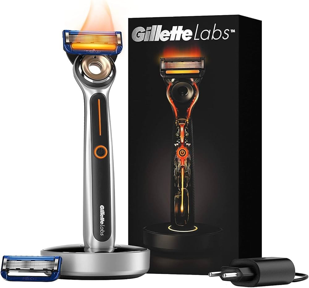 Gillette Heated Razor for Men, Starter Shave Kit by GilletteLabs, 1 Handle, 2 Razor Blade Refills... | Amazon (US)