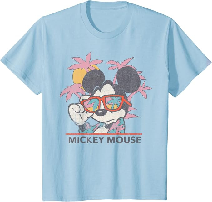 Disney Mickey And Friends Mickey Mouse Tropical Portrait T-Shirt | Amazon (US)