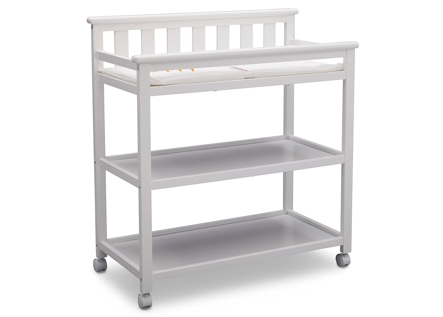 Delta Children Flat Top Changing Table with Wheels and Changing Pad - Greenguard Gold Certified, ... | Amazon (US)
