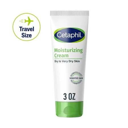 Cetaphil Travel Size Moisturizing Cream for Very Dry to Dry Skin, Unscented, 3 oz | Walmart (US)