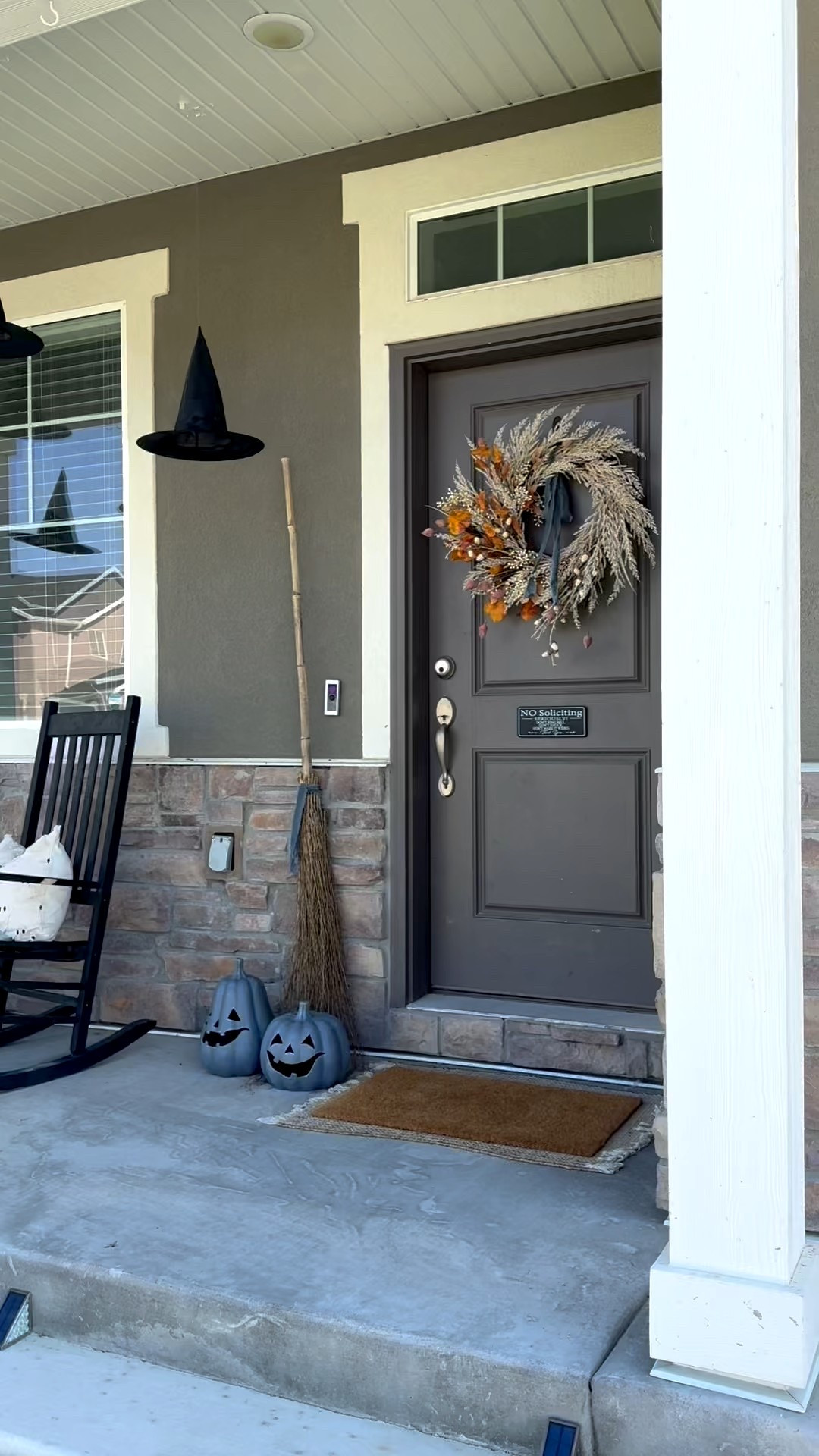 Neutral Halloween front porch decor ideas ✨

This cozy fall porch features hanging witch hats, neutral pumpkins, a rustic broom, and a warm fall wreath — the perfect mix of spooky and stylish! 🍂

Shop all my Halloween porch finds + neutral fall decor 

#fallporchdecor #neutralhalloweendecor #frontporchideas #witchhatdecor #halloweenporch #falldecorideas #porchdecorinspo #autumndecor #ltkhome #ltkseasonal #halloweenhomedecor #modernfarmhouseporch #spookyseasondecor #neutralfalldecor #makinghomeoncemore

#LTKSeasonal #LTKHalloween #LTKHome