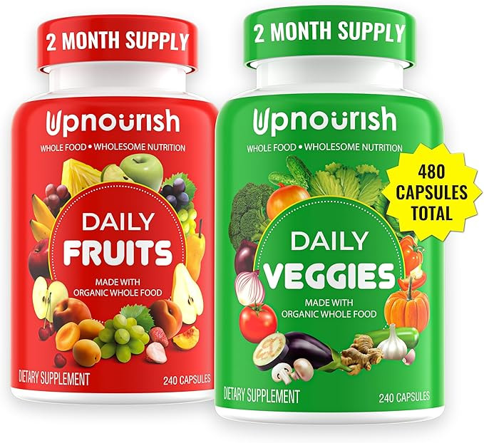UpNourish Organic Fruits and Veggies Supplement - Support Diet Balance, Body Cleanse & Energy - 4... | Amazon (US)