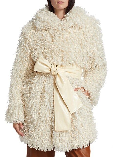 Lydie Belted Sherpa Coat | Saks Fifth Avenue