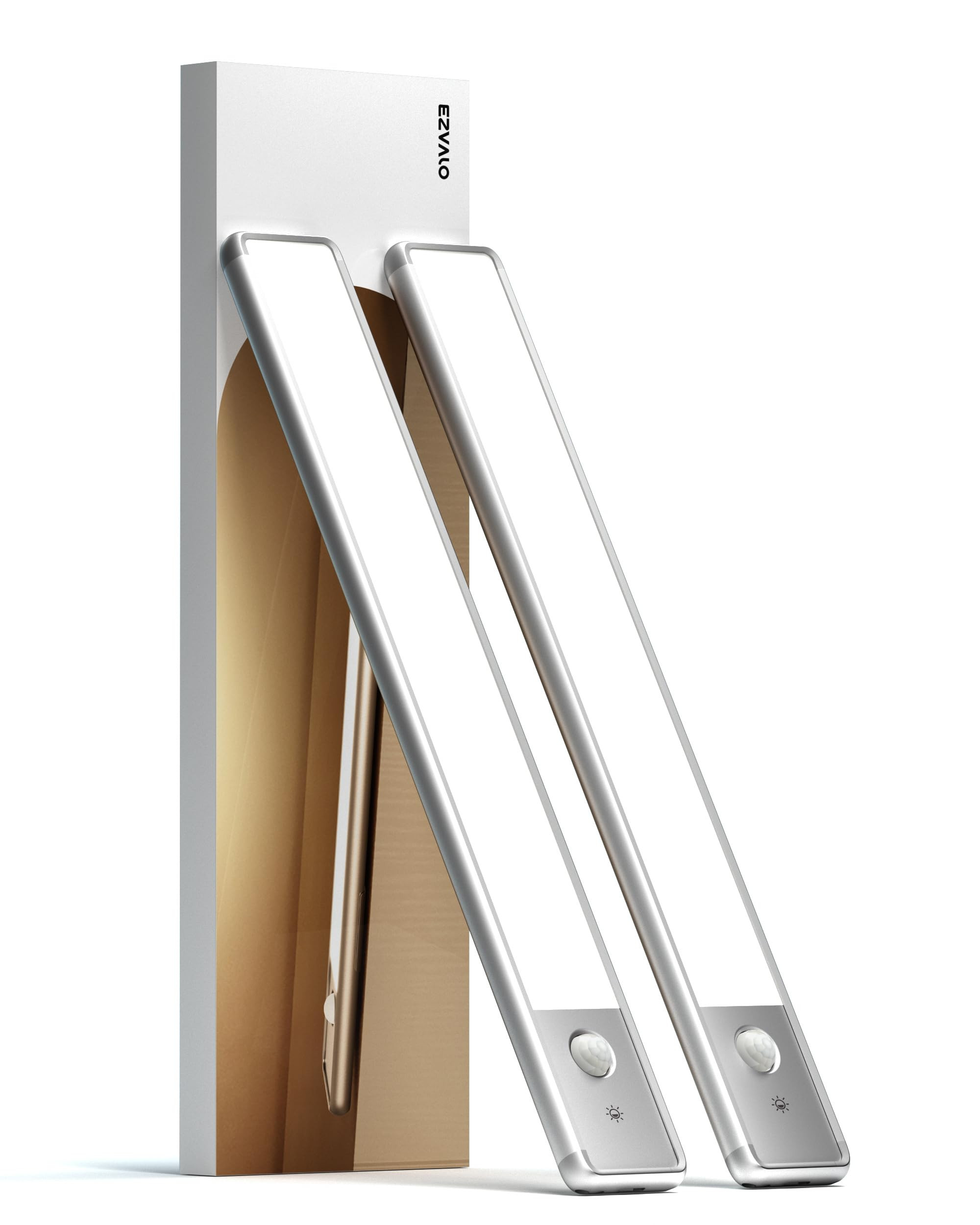 EZVALO Under Cabinet Lighting,52-LED Motion Sensor Cabinet Light Indoor,USB Rechargeable Wireless... | Amazon (US)