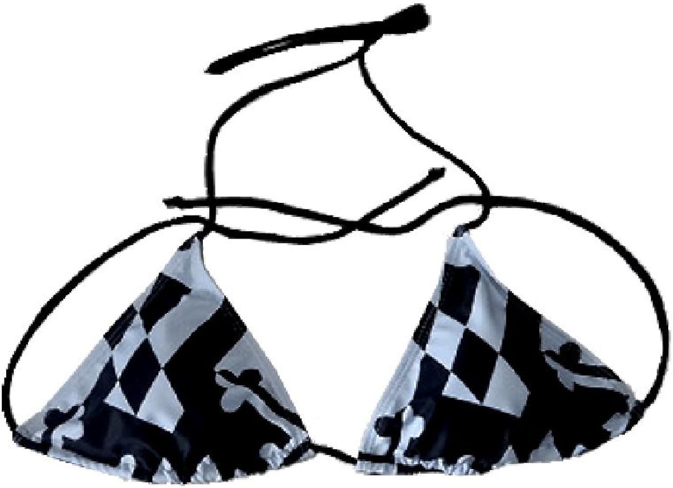 | Greyscale Maryland Flag Bikini Top | Amazon (US)