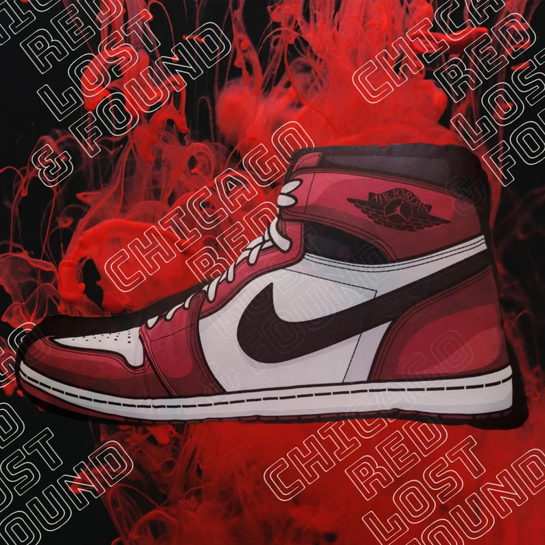 Chicago Red Jordan Pillow Lost & Found Cool Gift Idea OG - Etsy | Etsy (US)