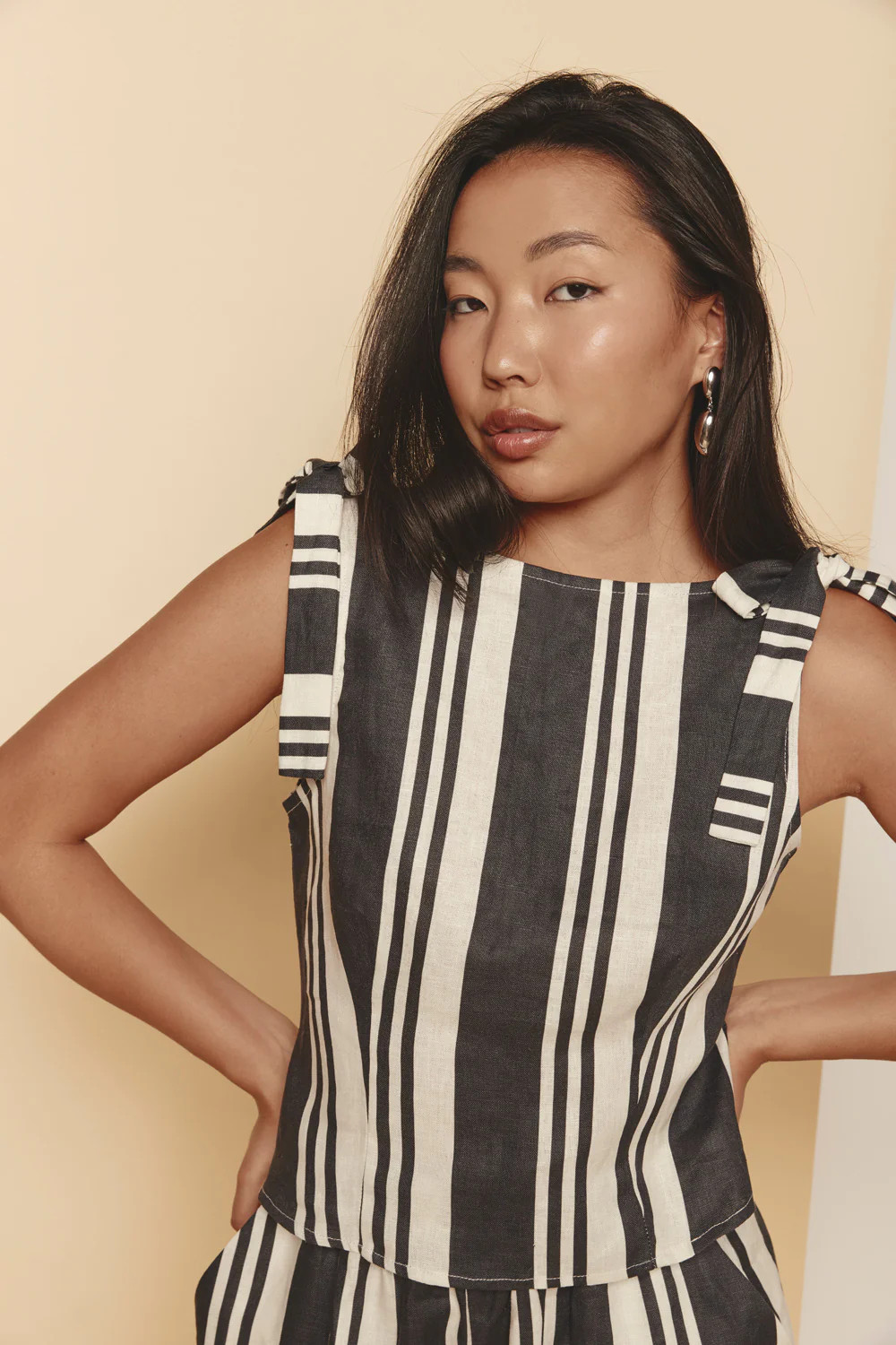 Kai Linen Top Stripe | VRG Grl