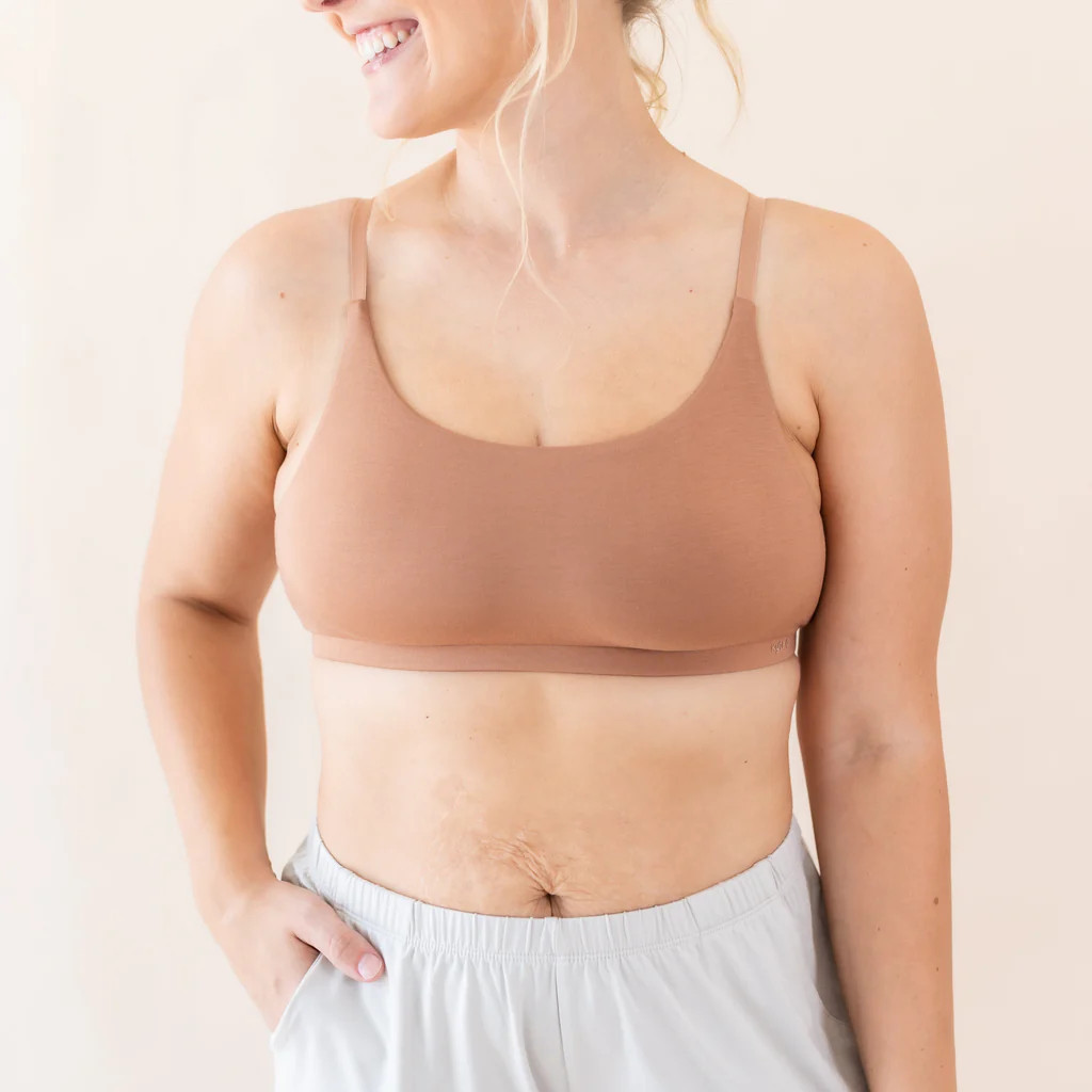 Women's Scoop Neck Bralette in Latte | Kyte BABY