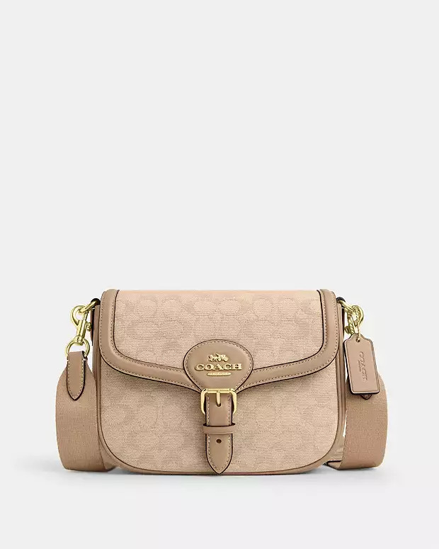 Amelia Saddle Bag With Signature Canvas | Coach Outlet US