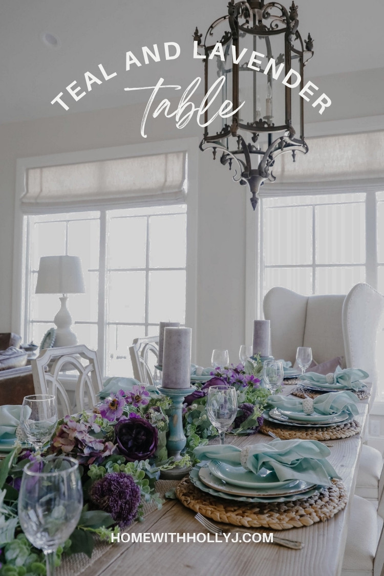 Teal + lavender = the dreamiest spring/summer tablescape 💐✨ Save this for your next brunch or dinner party! Shop this look to recreate the layered place settings, florals, and soft romantic vibe 🤍
#tablescape #springdecor #summerentertaining #homedecorideas #ltkhome #eleganthome #tableinspo #diningroomdecor #hostessstyle #shopthelook #HomeWithHollyJ #ShopHollyJHome 

 #LTKfoodie #LTKSeasonal #LTKHome