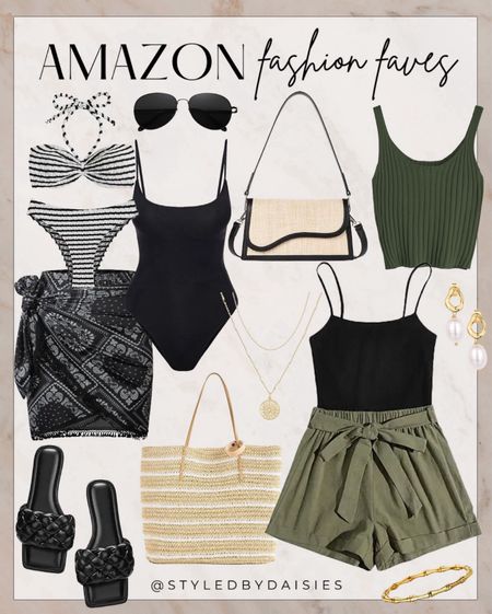 Neutral Amazon fashion faves for summer!

#amazonfashion

Amazon finds. Amazon fashion. Amazon summer fashion. Amazon summer romper. Amazon swim. Amazon one piece black swimsuit. Amazon swim coverup. Amazon sarong. Amazon black slide sandals. Amazon straw tote. Amazon summer sweater tank. Amazon pearl drop earrings. Amazon black aviator sunglasses. Amazon gold coin necklace. Amazon black and white striped bikini. Amazon raffia shoulder bag  

#LTKStyleTip #LTKFindsUnder100

Follow my shop @styledbydaisies on the @shop.LTK app to shop this post and get my exclusive app-only content!

#liketkit #LTKSeasonal
@shop.ltk
https://liketk.it/4HUzC