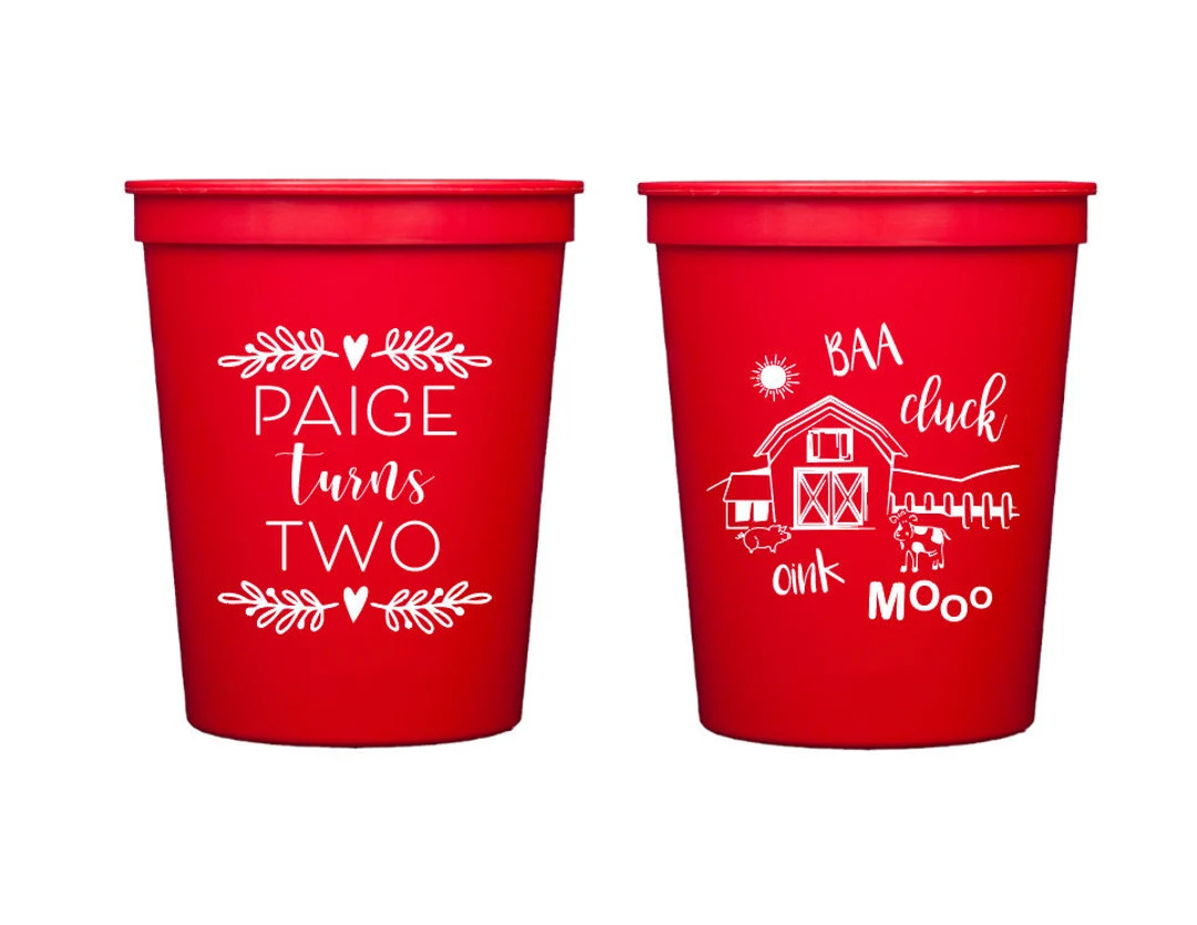 Farm birthday cups, Farm birthday favor, Farm birthday decor, Farm party, Farm birthday decoratio... | Etsy (US)