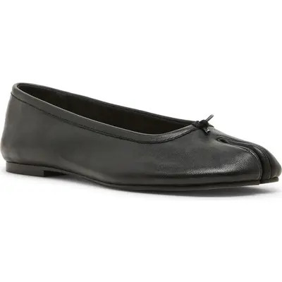 Steve Madden Calico Split Toe Ballet Flat in Black Leather at Nordstrom, Size 7 | Nordstrom