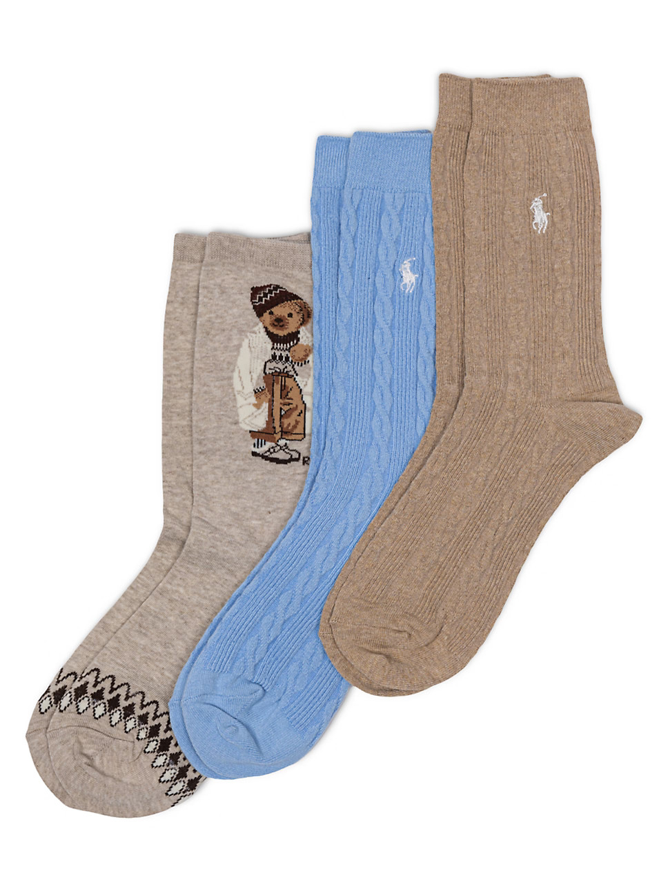 Winter Bear 3-Pack Cotton-Blend Crew Socks | Saks Fifth Avenue