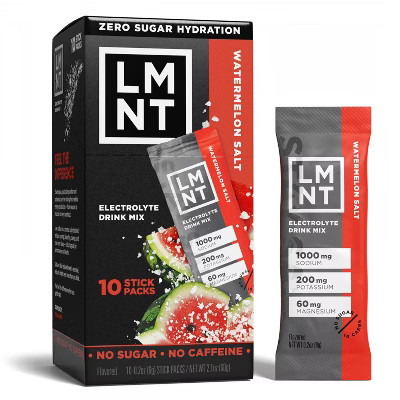 LMNT Zero-Sugar Electrolytes Drink - Watermelon Salt - 2.1oz/10ct | Target