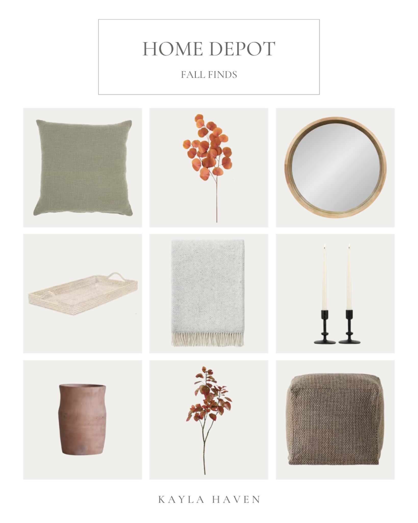 Home Depot has a ton of beautiful pieces for fall! I love this cube ottoman, and these florals are perfect for styling and in any vase! I love that these pieces are also timeless and can be utilized year round too! 

#LTKhome #LTKSeasonal #LTKstyletip