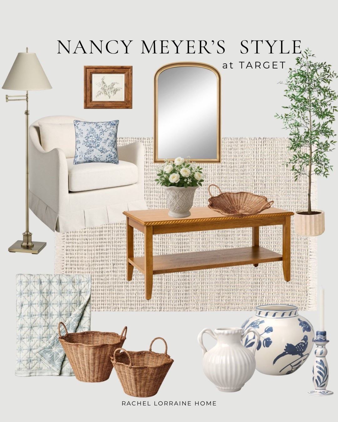 I love the light, airy, layered feel of Nancy Meyers interior style—the kind that feel welcoming, collected, and lived in. So many pieces from Target’s spring collection reminded me of that cozy, timeless vibe that I thought it would be fun to curate what I could imagine Nancy Meyers adding to her cart.

Think soft neutrals, classic silhouettes, warm woods, and those little details that make a home feel thoughtful without feeling fussy. Everything here is easy to mix into a real, everyday home. 🤍

#LTKHome