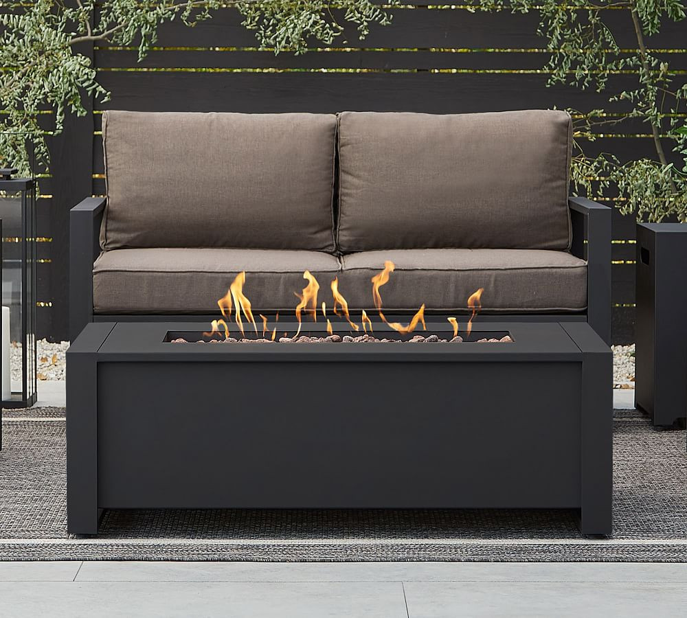 Asher 42" Rectangular Propane Fire Pit Table | Pottery Barn (US)