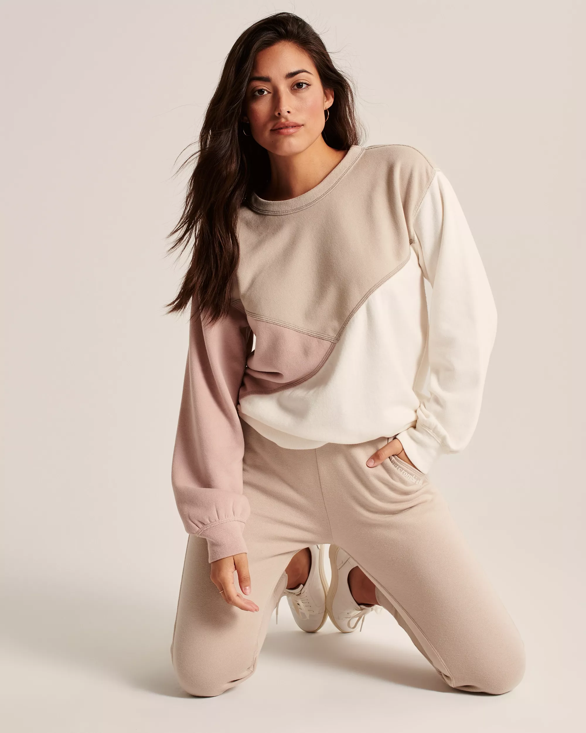 Abercrombie colorblock sweatshirt hot sale