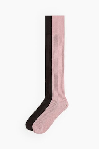 H & M - 2-pack silk-blend knee socks - Rose | H&M (FR, IT, ES, PT, BE)