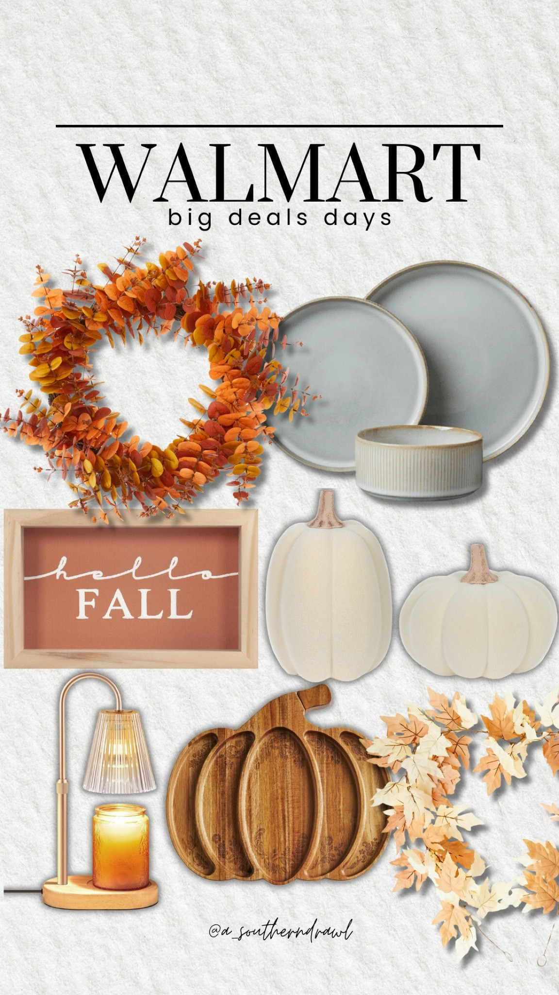 Walmart Seasonal Decor Finds🍂✨

Walmart, Walmart deals, holiday decor, seasonal decor, fall decor, home finds, pumpkin decor, pumpkin cutting board, plates, Grace White, A Southern Drawl 

#LTKHalloween #LTKHome #LTKSeasonal