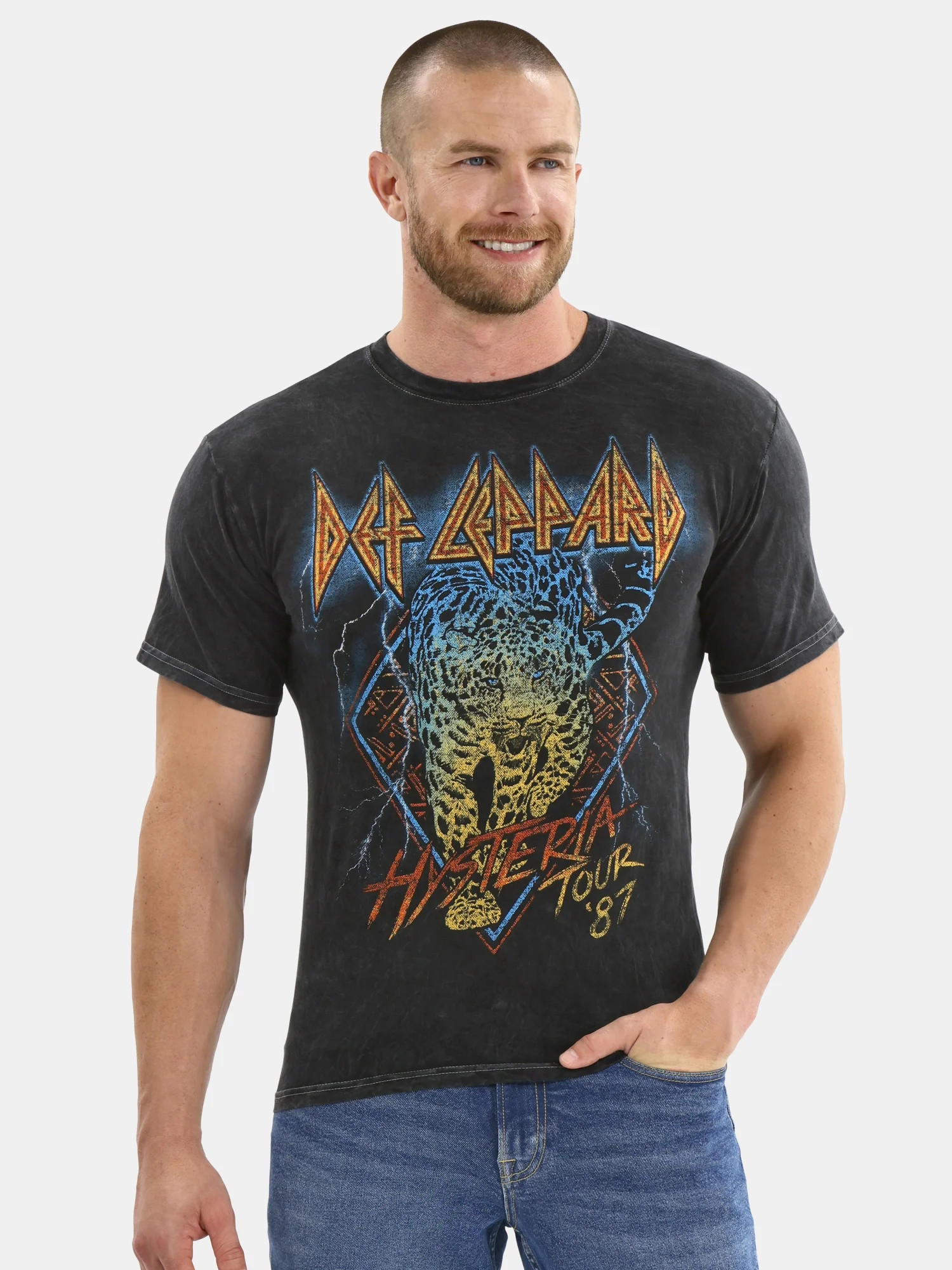 Def Leppard Men's and Big Men's Graphic Band Tee, Sizes S-3XL | Walmart (US)