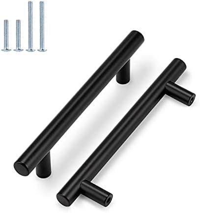 Probrico (10 Pack)5 Inch Hole Centers Flat Black Modern Cabinet Hardware Cupboard Pull Kitchen Ca... | Amazon (US)