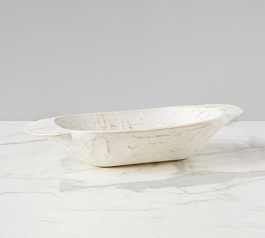 Distressed White Dough Bowl | Pottery Barn (US)