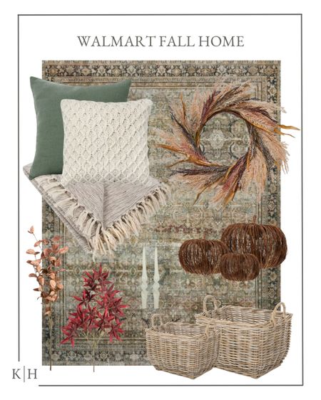 I absolutely love these fall Walmart finds! This area rug is one I’ve always loved, and it’s a great price! I love these wicker pumpkins, this wreath is beautiful for a front porch, and these floral stems are so affordable too! 

#LTKhome #LTKSeasonal #LTKFind