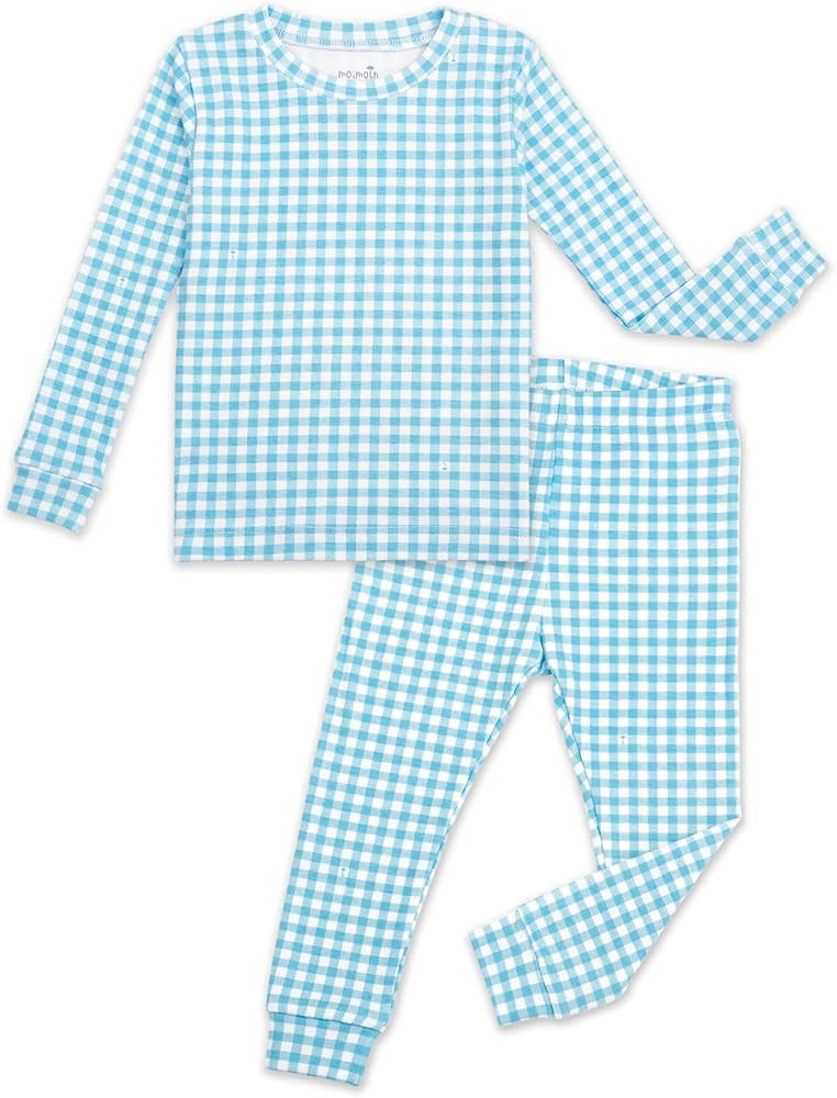 moimoln Baby Toddler Pajama Set Snug-Fit Cotton Modal Sleepwear, Leopard, Check & Solid Mix (6M-8... | Amazon (US)